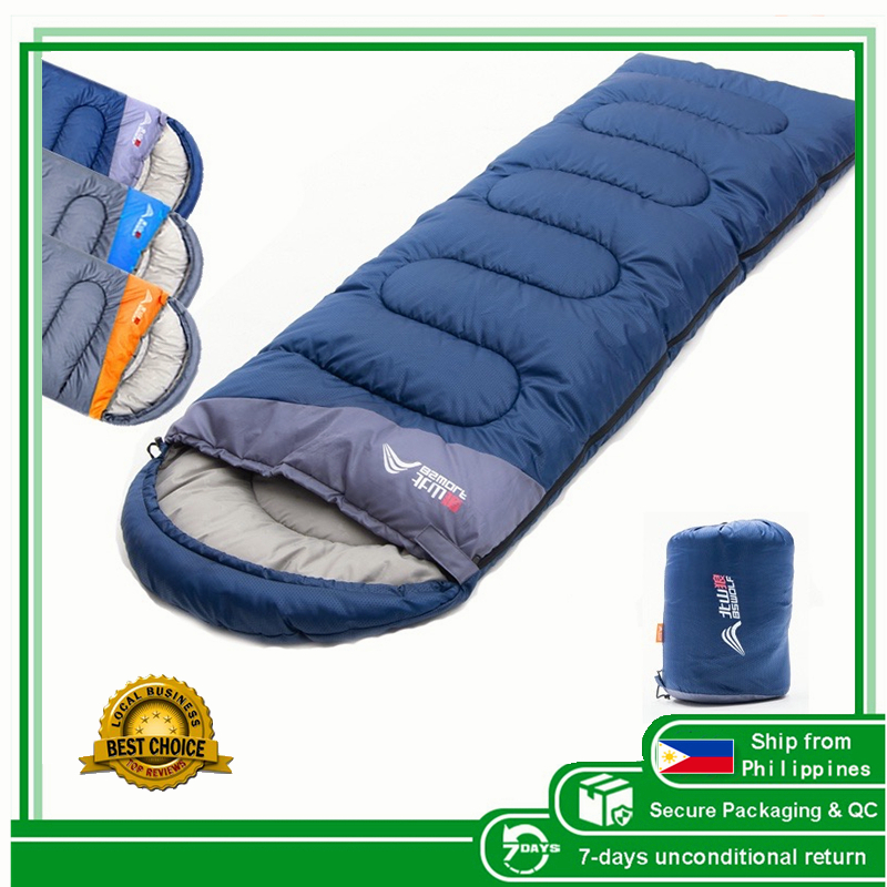 Outdoor camping waterproof sleeping bag can spliced Hooded Sleeping Bag