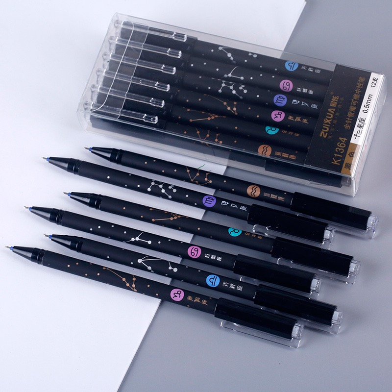 1Box/12Pcs black ink erasable gel pen K1364 constellation style Shopee Philippines