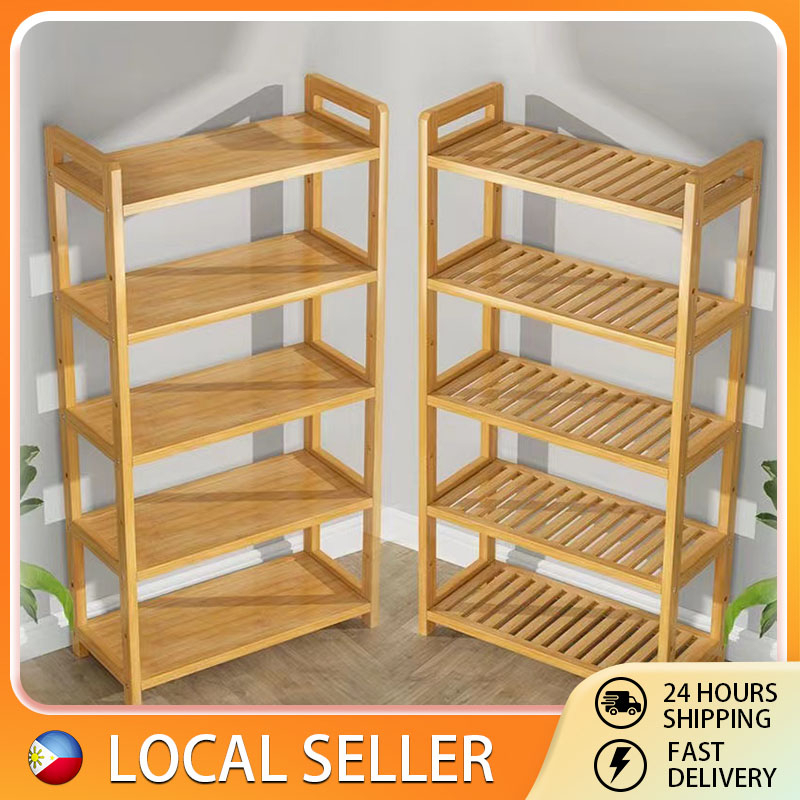 Bamboo Storage Rack Shelf Wooden Shelves Organizer Kitchen Rack Kitchen ...