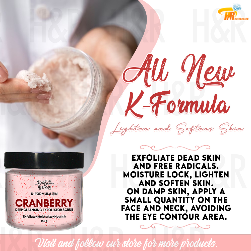Bella Skin K Formula Cranberry Deep Cleansing Exfoliator Scrub 150g
