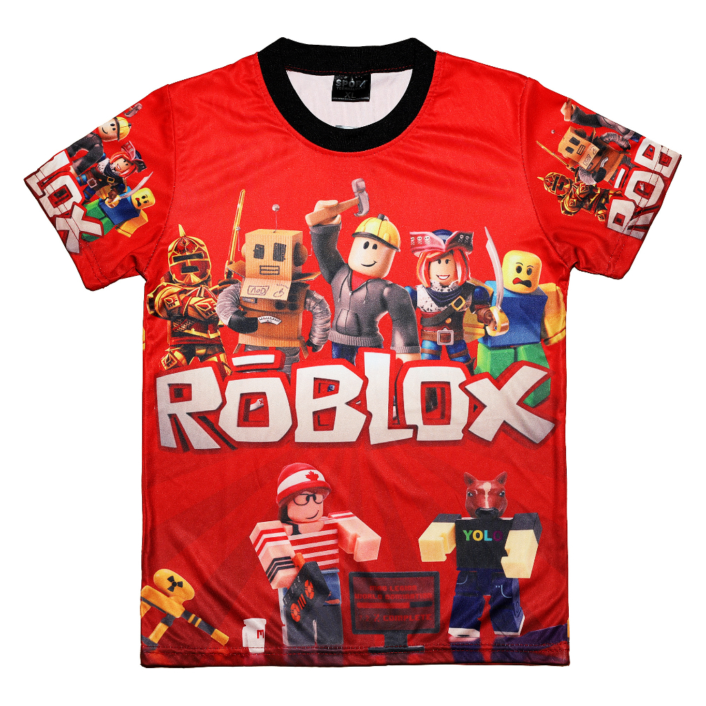 Roblox T-shirt Kids Game 3D Sandbox tshirt Clothes Cartoon Unisex Boys ...