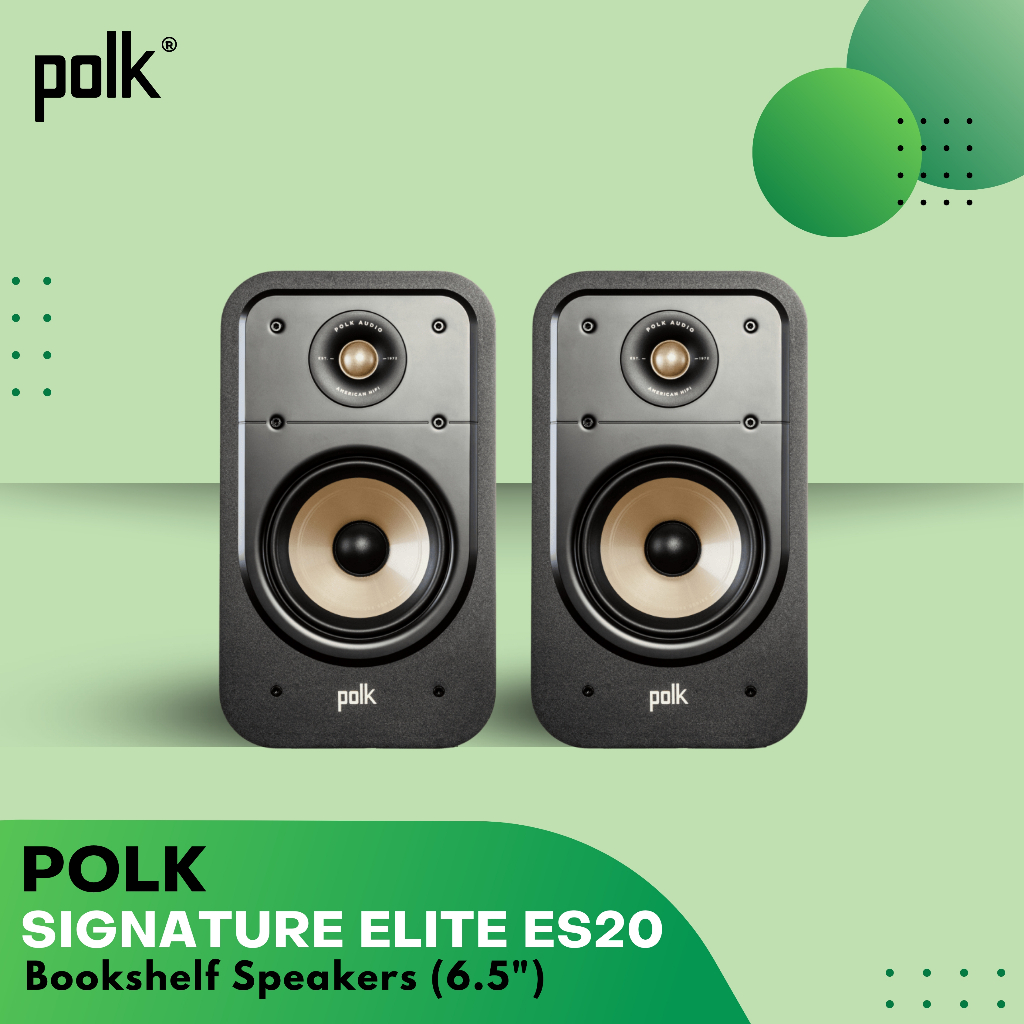 Polk Audio Signature Elite Series ES20 - Bookshelf Speakers (black