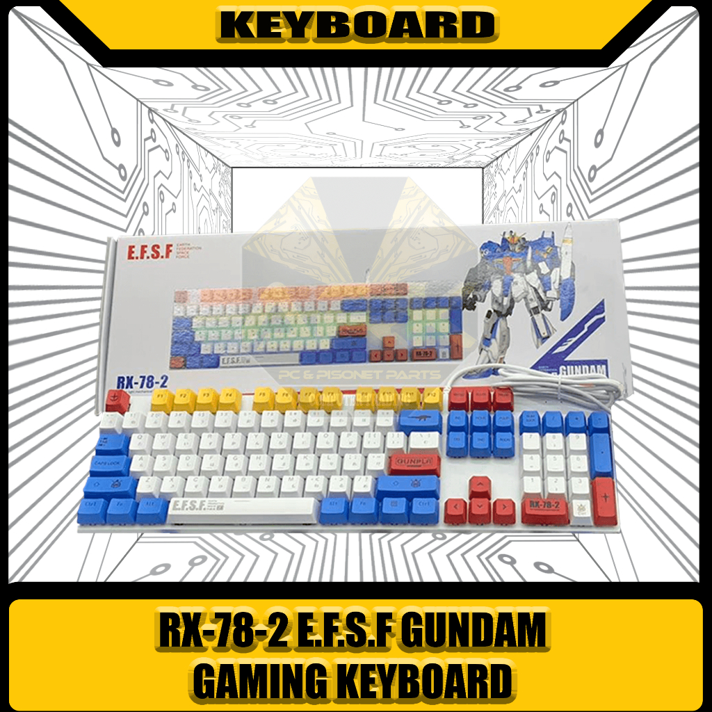 Gundam Gaming Keyboard Rx 78 2 Efsf Shopee Philippines