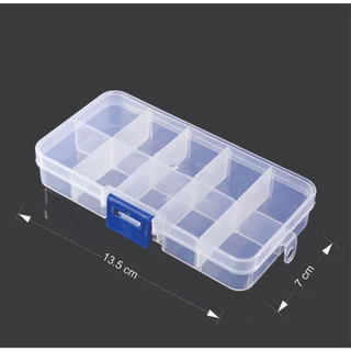1pc Clear Rectangle Plastic Storage Box 15 Slots Small Compartment Organizer  Vitamin Medicine Pill Jewelry Bead Findings Container Box -  Denmark