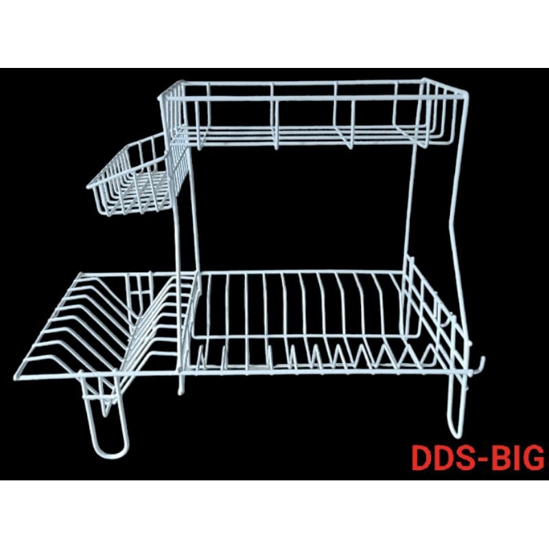 (2-Layer) Fixed Dish Drying Rack Plate Holders Kitchen Organizer (code ...