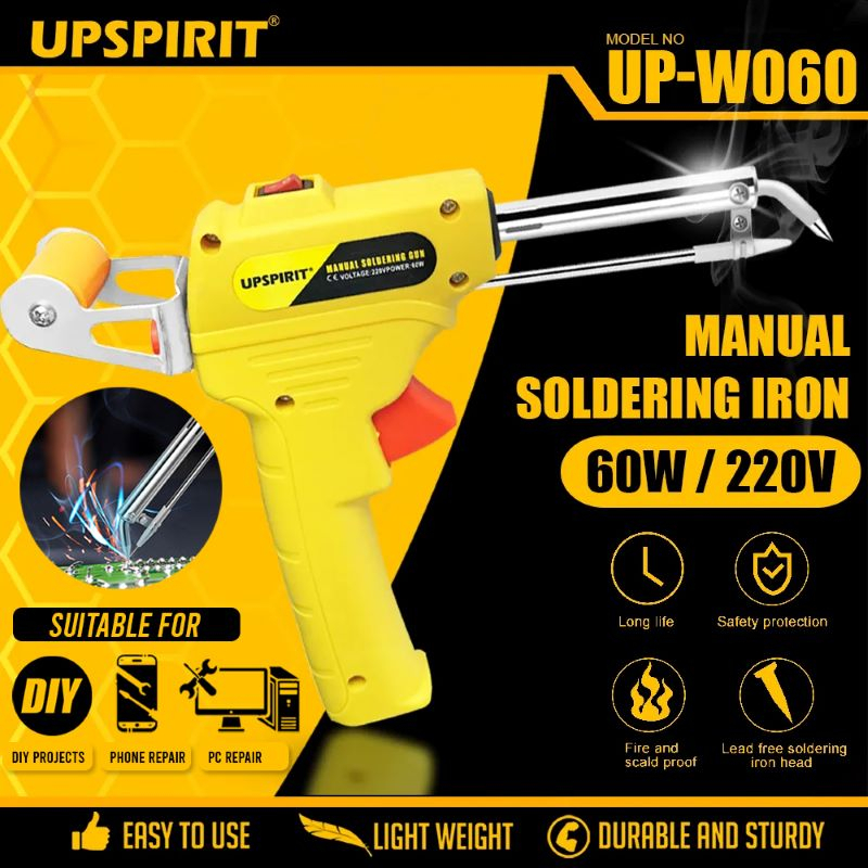 UPSPIRIT 60W/80W Electric Handheld Soldering Iron Gun Automatically Send Tin Gun Soldering