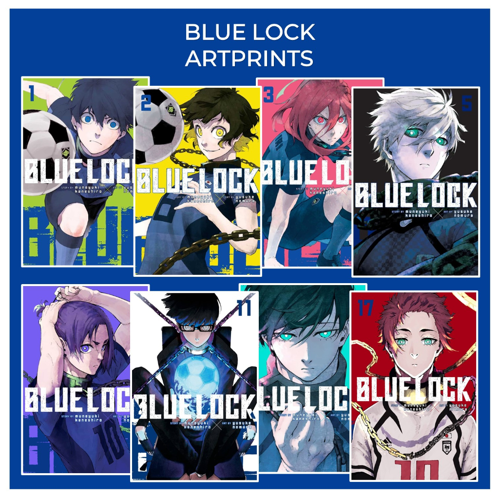 Blue Lock Manga Cover Art Prints Anime Isagi Bachira Nagi Chigiri Reo ...