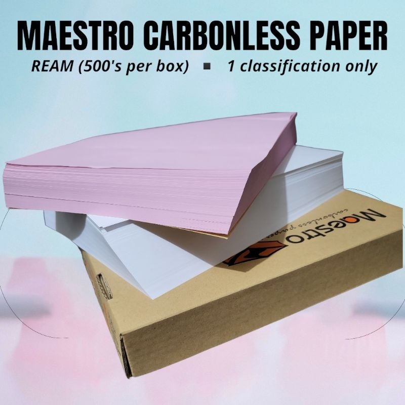 MAESTRO CARBONLESS / CARBON / CARBONIZED PAPER PER REAM 500'S Shopee Philippines