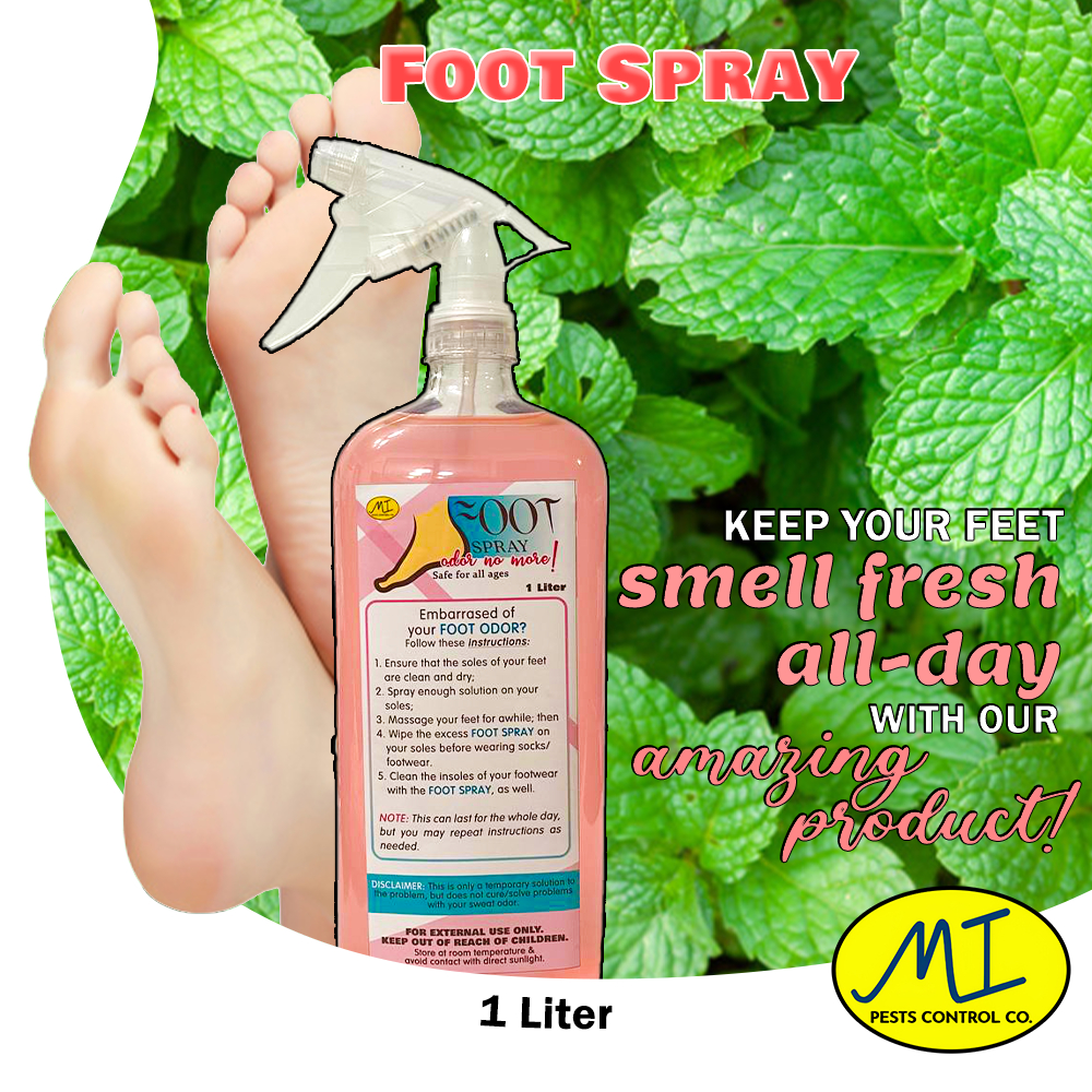1 Liter Foot Spray // pampatanggal bad odor ng paa // peppermint scent