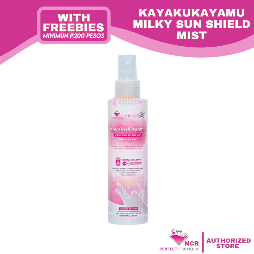 KayakuKayamu Milky Sun Shield Mist SPF 50 | Perfect Formula | Shopee ...