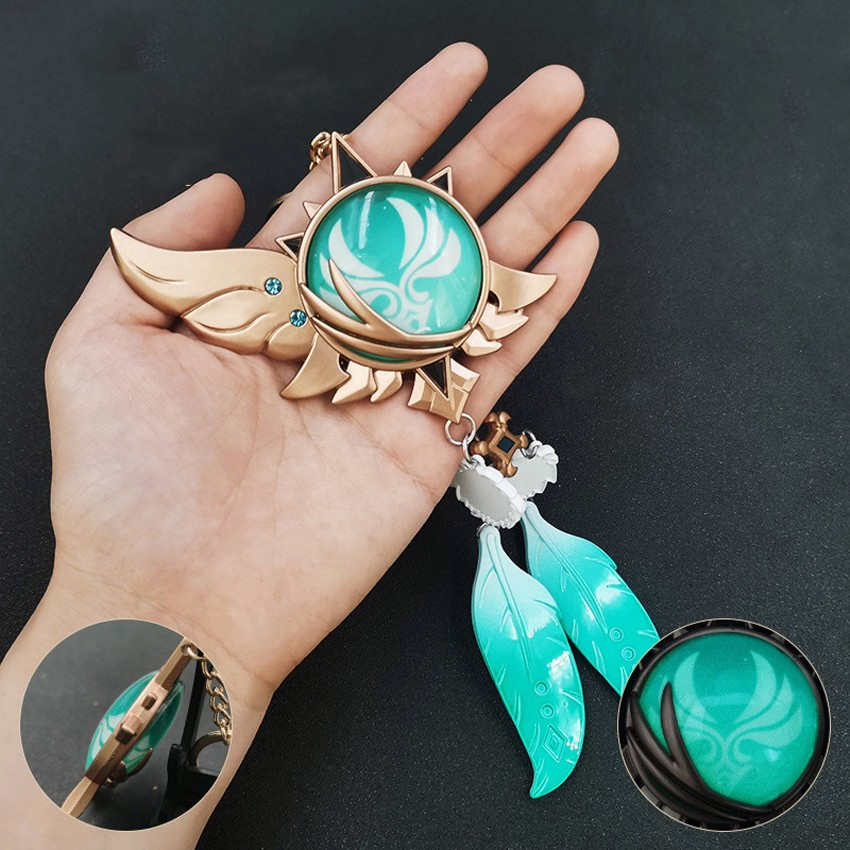 Large Luminous Genshin Impact Venti keychain cosplay venti Game Eye Of ...