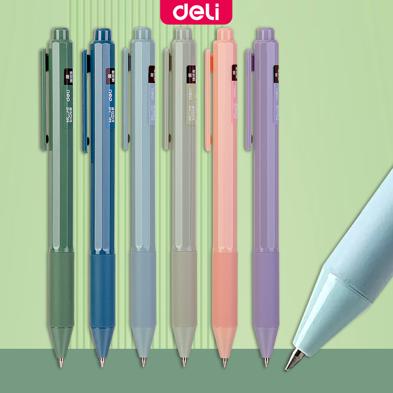 Deli Press Writing Gel Pen 0.5 mm Black Refill Perfect Smooth Ballpen