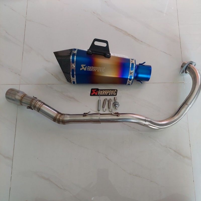 YAMAHA SNIPER 150 AND 155 AKRAPOVIC PIPE WITH SILENCER ( FULL SYSTEM