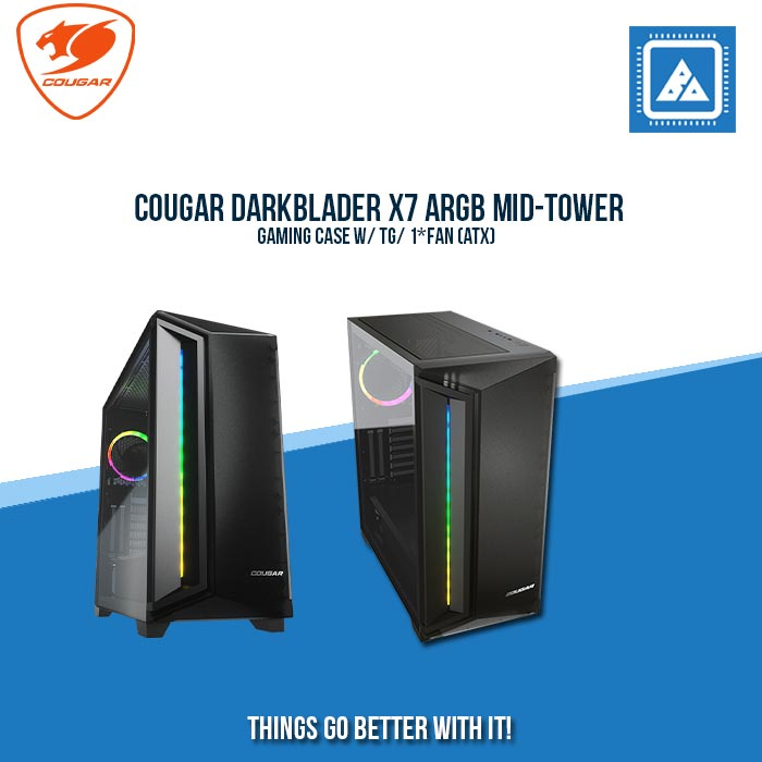 Cougar Darkblader X7 Argb Mid-tower Gaming Case W  Tg  1*fan (atx 