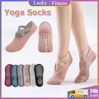Five Toes Women Yoga Socks Silicone Non-slip Ballet Pilates Socks Backless  Breathable Bandage Cotton Toeless Dance Sports Socks - AliExpress