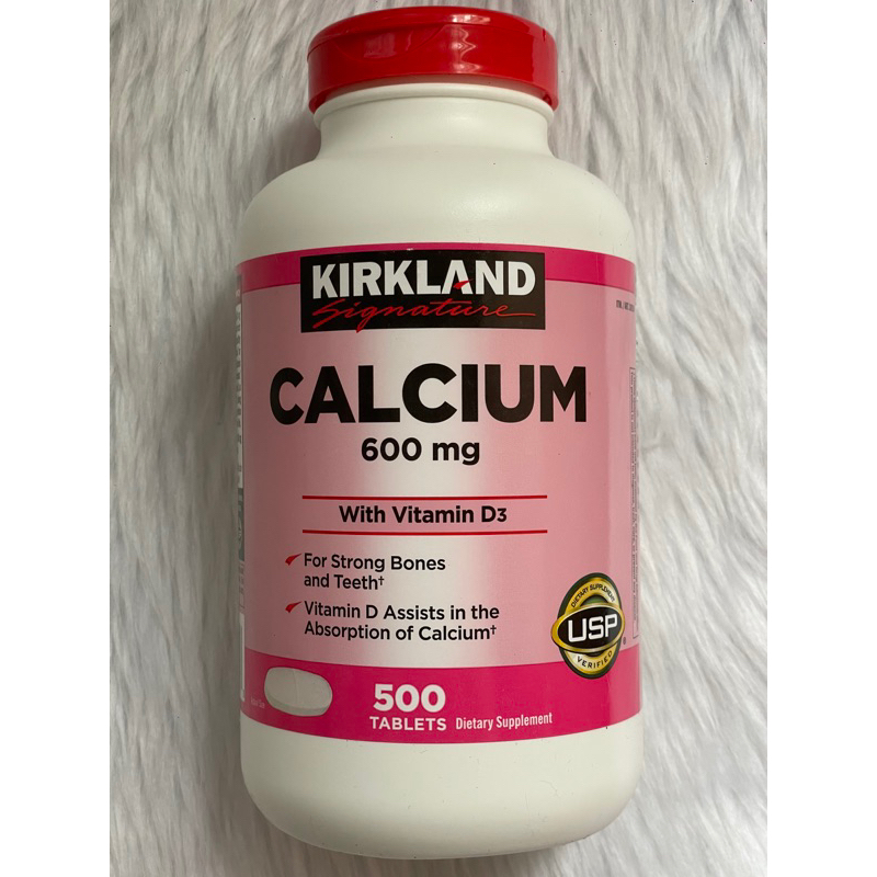 KIRKLAND CALCIUM with VITAMIN D3 3/2026 Expiry 600mg 500 tabs USA