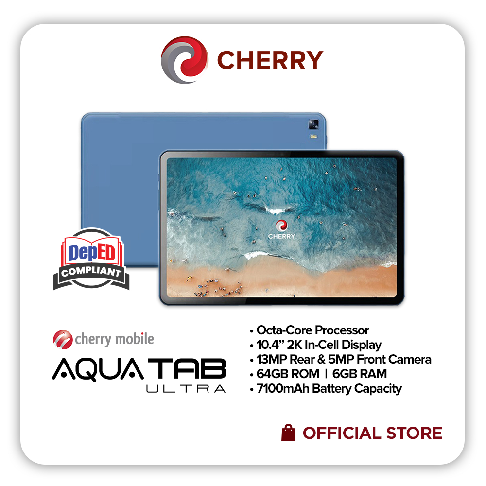 CHERRY Aqua Tab Ultra with Jellycase w/ Front Cover and Screen