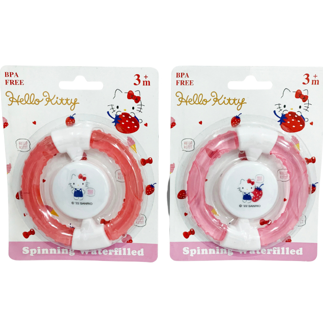Hello Kitty Teether Waterfilled Hard & Soft Spinning Pink/Red Shopee Philippines