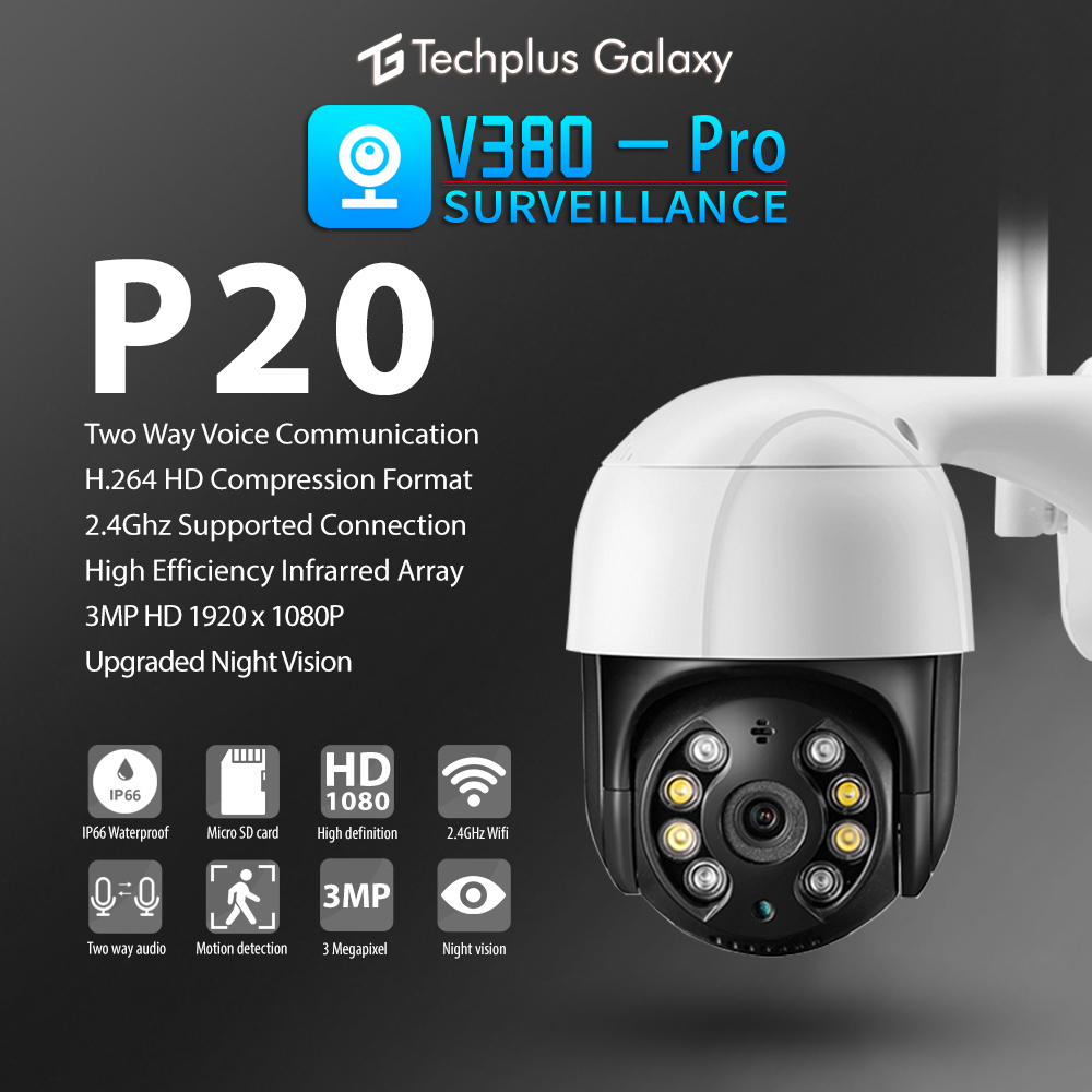 V380 Pro 3MP CCTV Camera Wifi Connect To Cellphone With Voice Outdoor ...