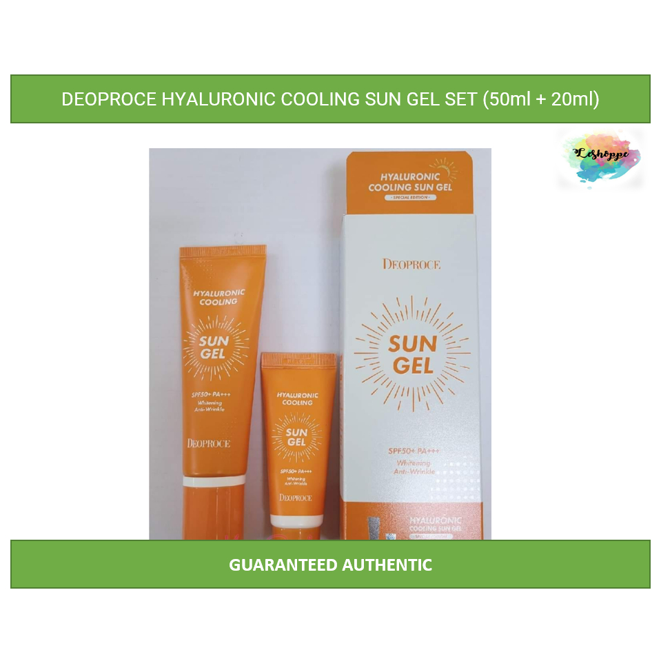 Deoproce Hyaluronic Cooling Sun Gel Set (50ml + 20ml) | Shopee Philippines