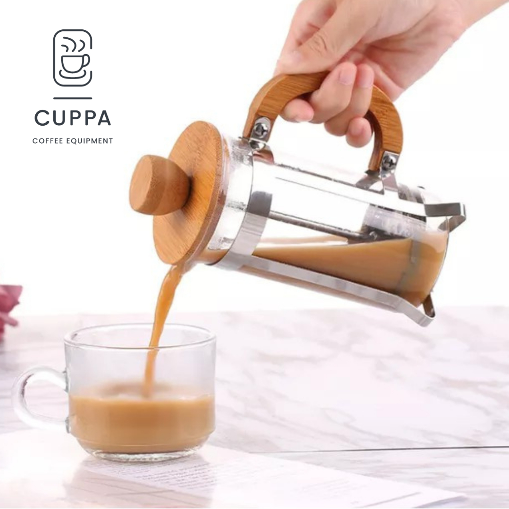 Bamboo French Press Pot 350ml/600ml | Shopee Philippines