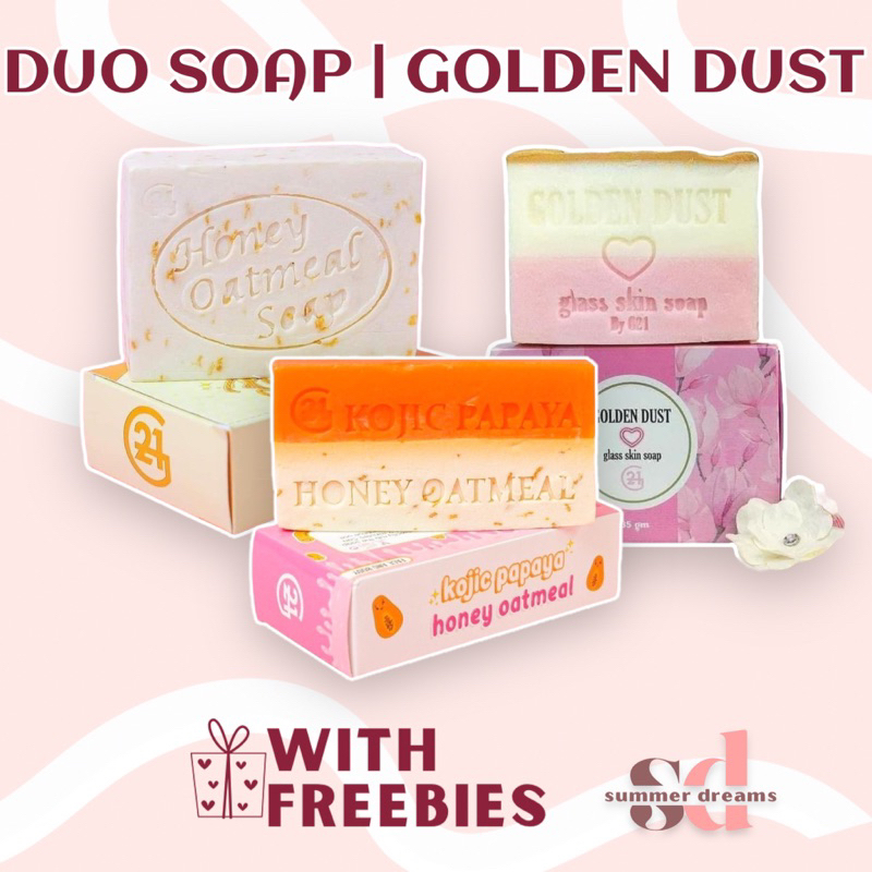 G21 Kojic Papaya Honey Oatmeal DUO Soap Golden Dust Kojic Soap ...