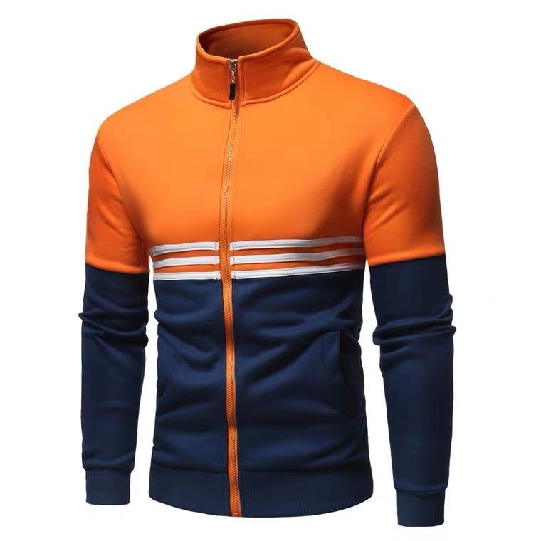 Hoodie for Men Polo Collar Sweatshirt Colorblock Streetwear Pullover Unisex Fall Winter Jumper Old Money Aesthetic Sweats