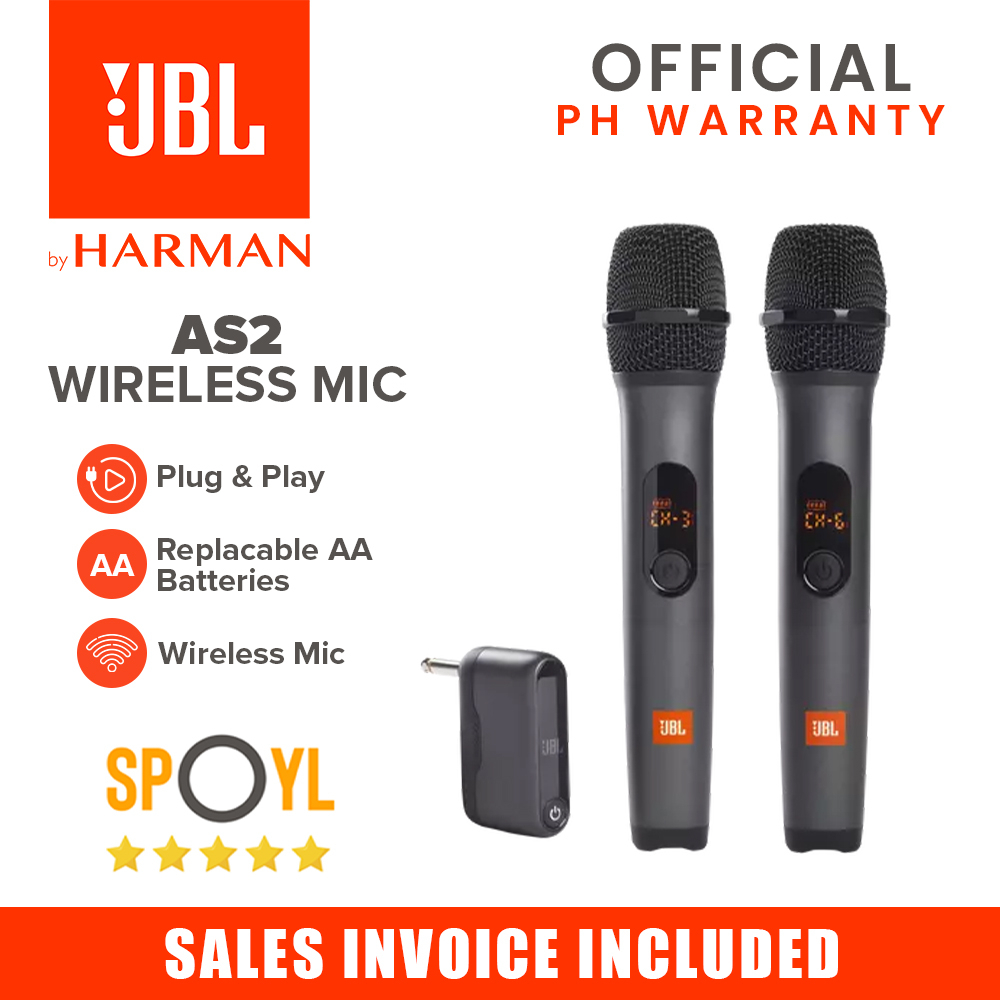 JBL Microphone Wireless two microphone system | Shopee Philippines