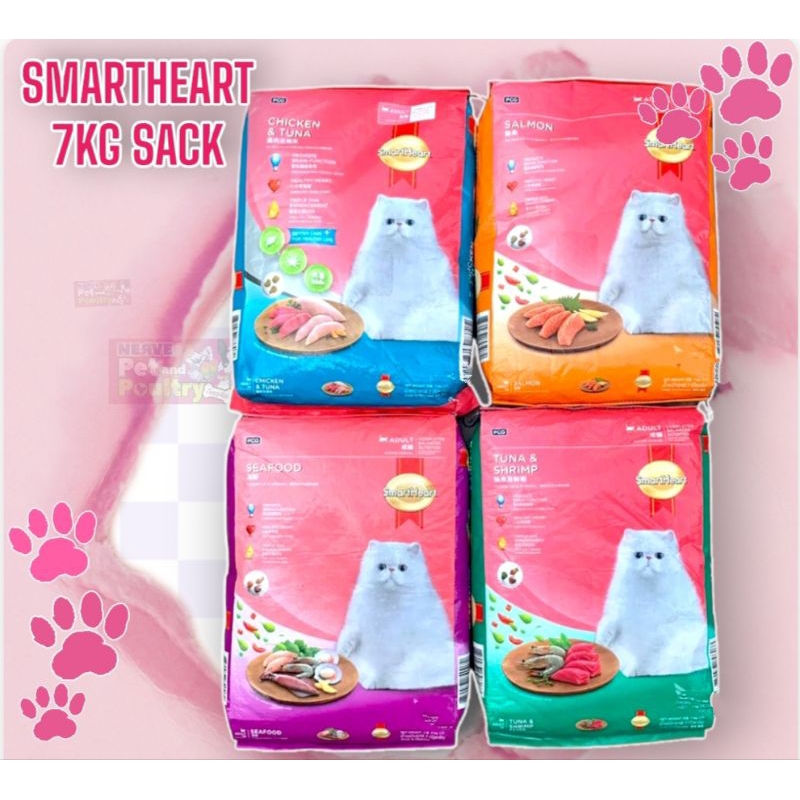 SmartHeart Adult & Kitten Cat Food Per Sack 7 Kilos ALL BROWN Shopee