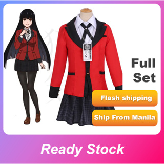 Anime Kakegurui Yumeko Jabami Costumes 6pcs/set 