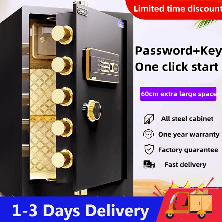 [1 Year Warranty]Luxury Digital Depository Cash Fireproof Safe Box ...