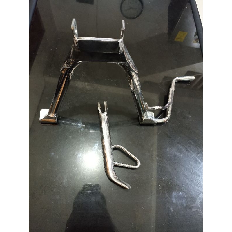 Stainless center stand for mio sporty soulty soul amore fino.(17s