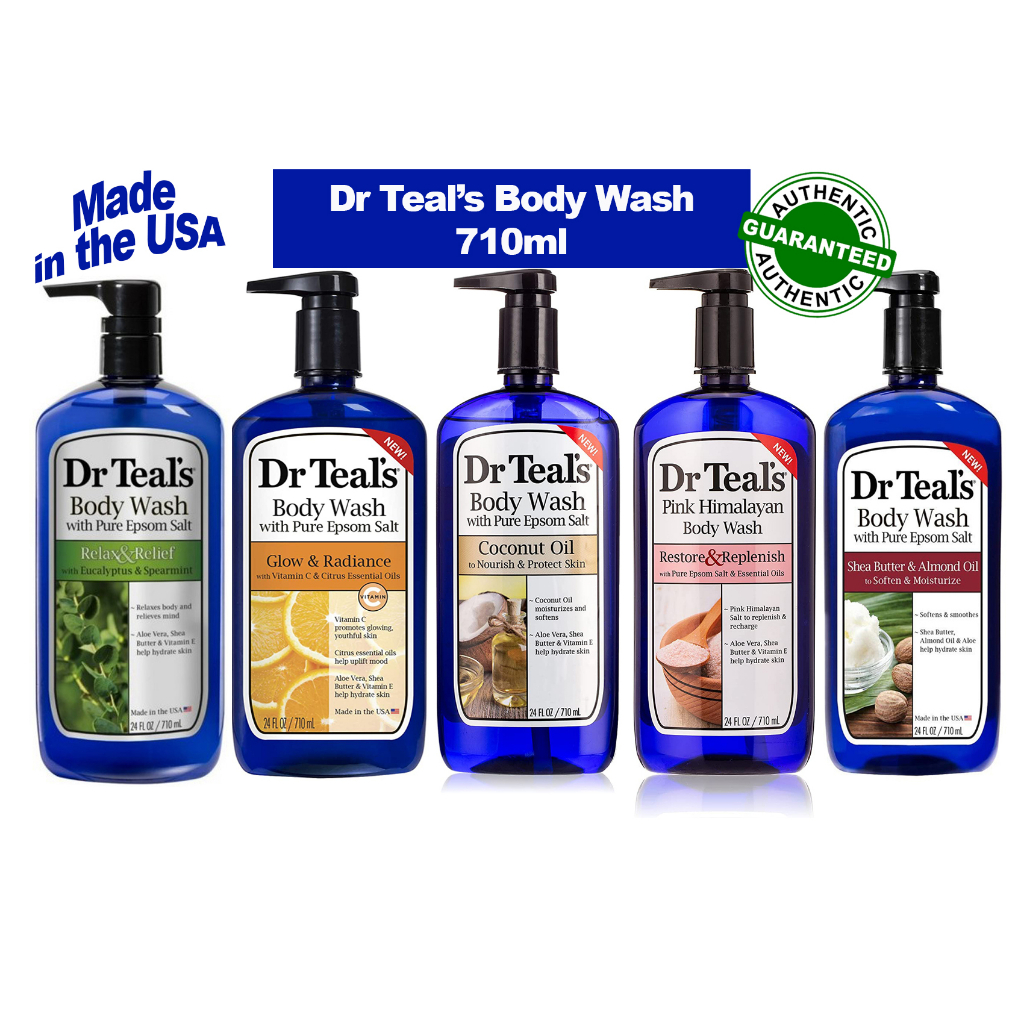 Dr. Teal's Body Wash with Pure Epsom Salt 710 ml Made in the USA