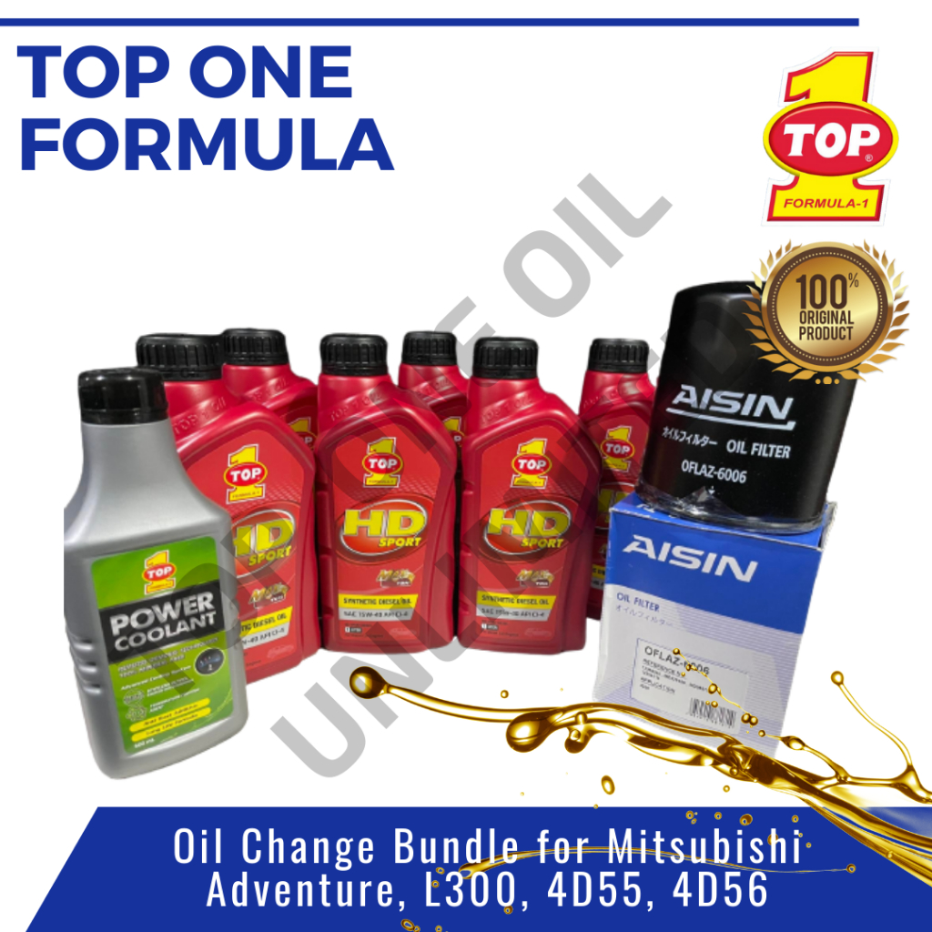 TOP 1 - 15w-40 HD Sport Oil Change Bundle for Mitsubishi Adventure, (6 ...