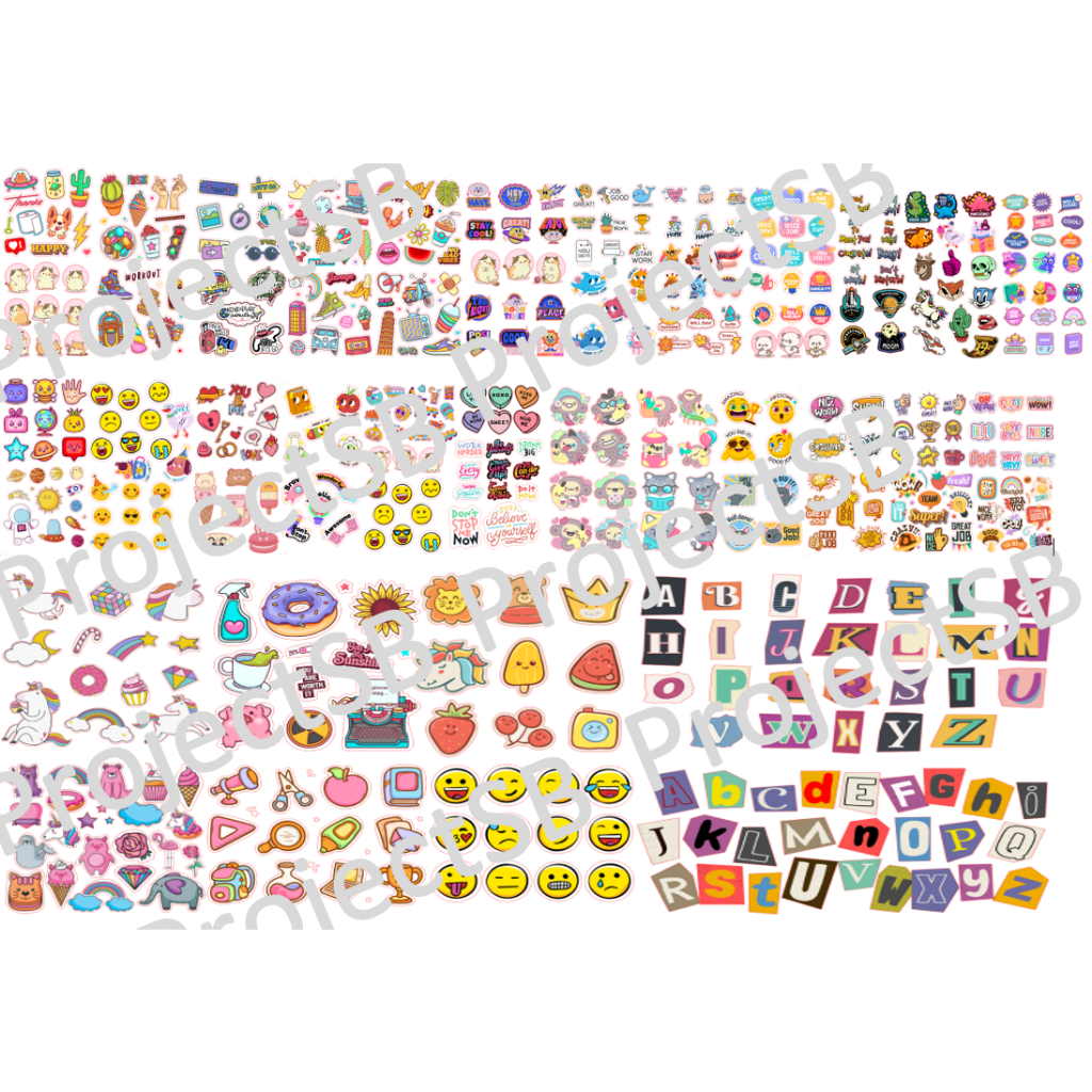 Scrapbook Stickers (more than 20pcs of scrapbook stickers per sheet ...