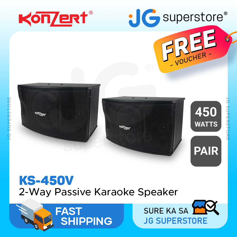 Konzert KS450V 10" 450W 2Way Bass Reflex 3 Passive Karaoke Speaker