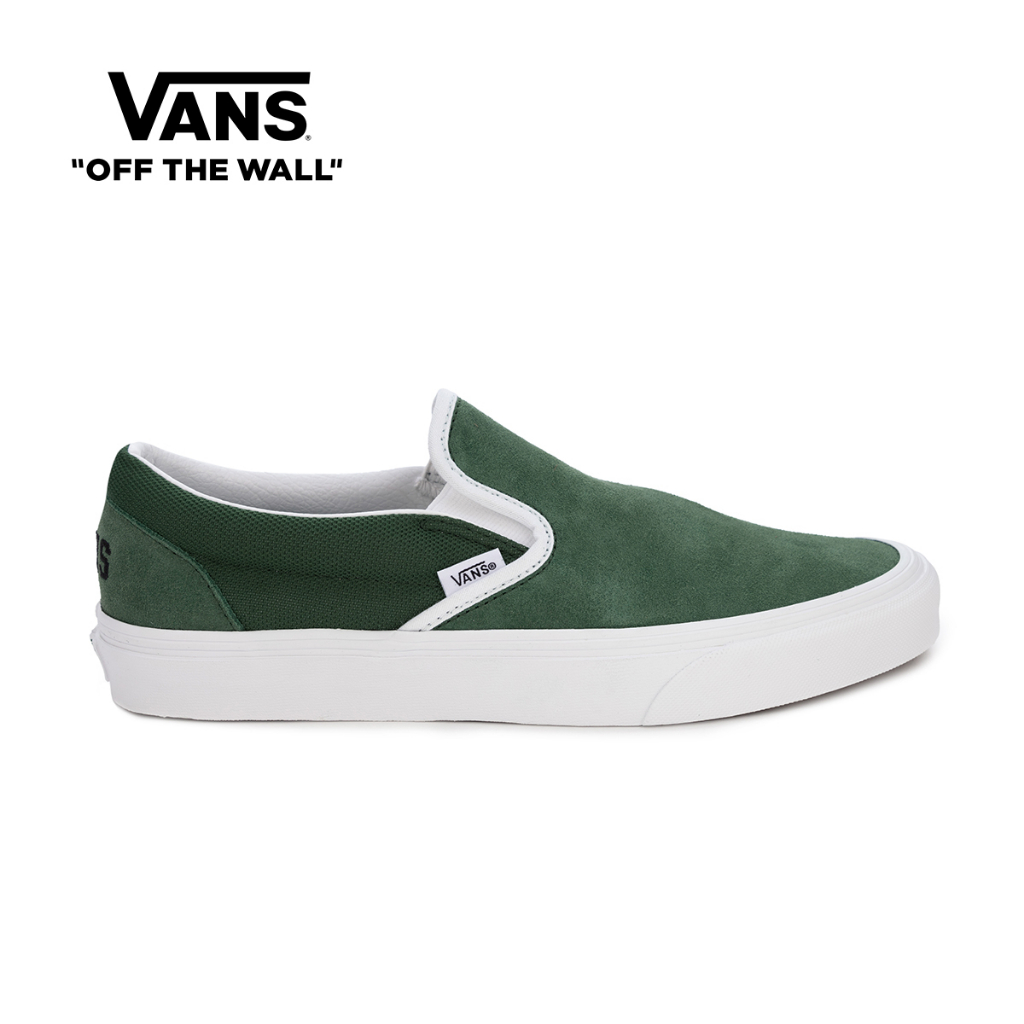 Green vans off the wall best sale