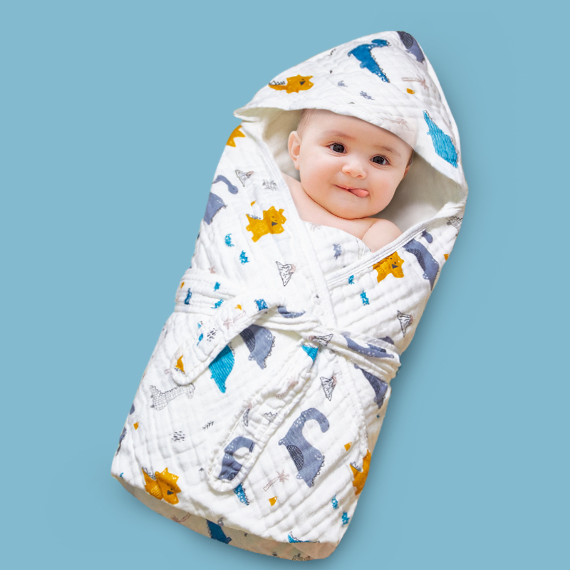 [Einmilk Baby Wrapper] Baby Swaddle Blanket with Cap Breathable Super