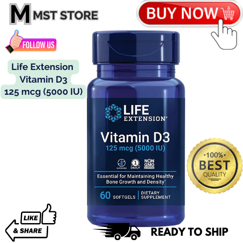 Vitamin D3 125 mcg (5000 IU) 60 soft gels Shopee Philippines