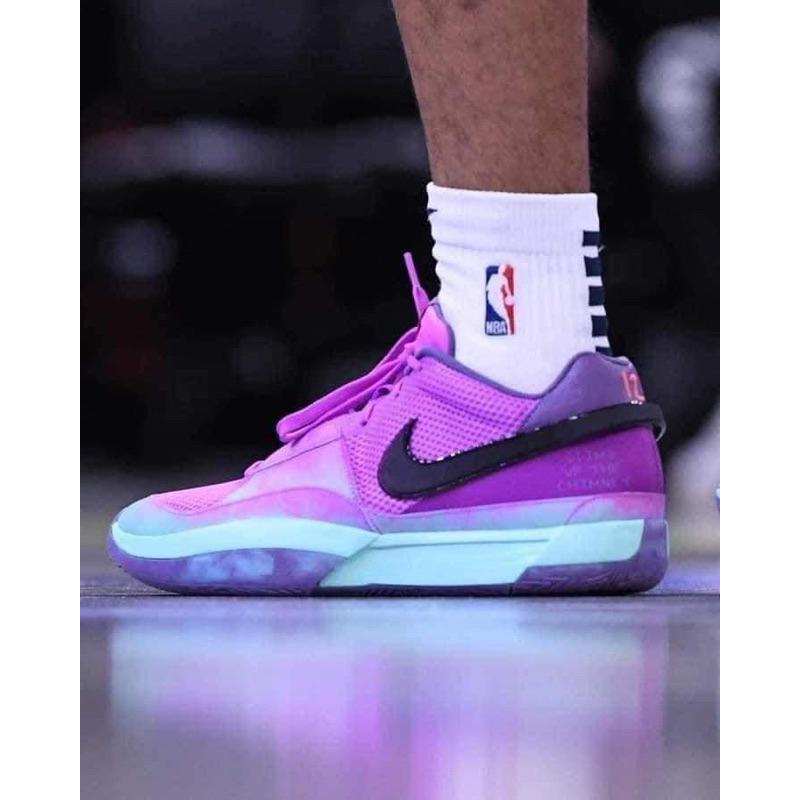 Purple Womens 1s Ja Morant 1 Basketball Shoes For Midnight Big