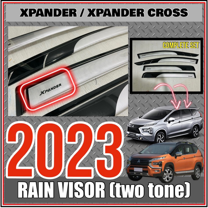 XPANDER / XPANDER CROSS 2023 RAIN VISOR (two tone) xpander accessories ...