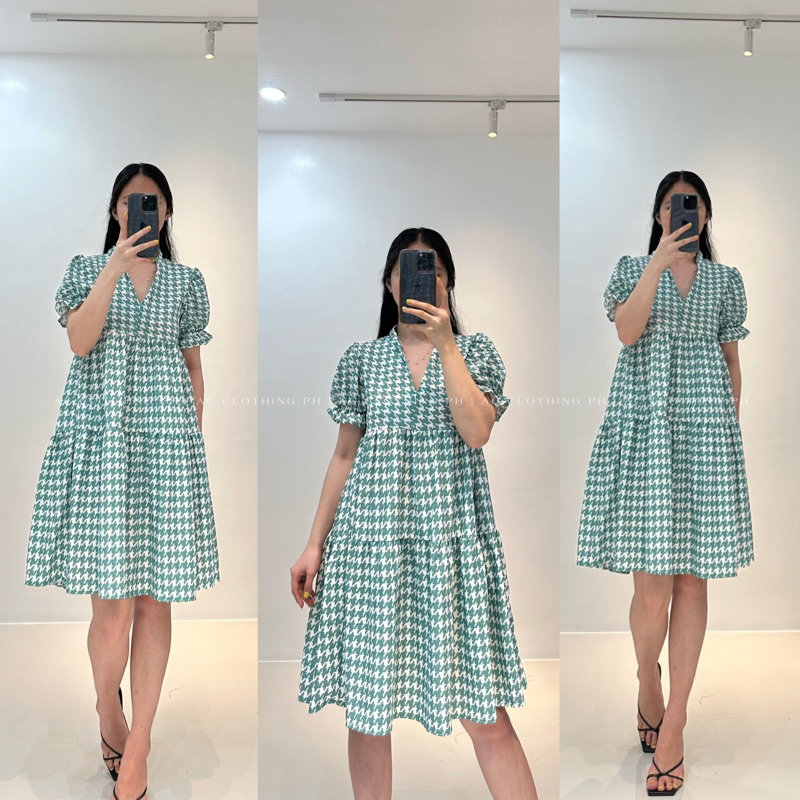 AMARAH PRINTED collar ruffled dress | Shopee Philippines