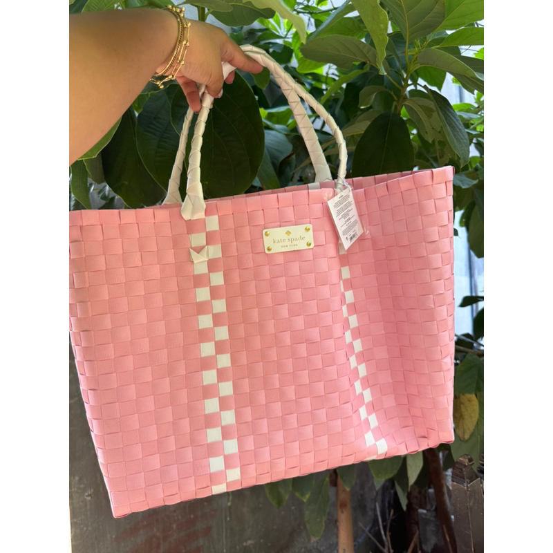 Kate spade woven on sale tote