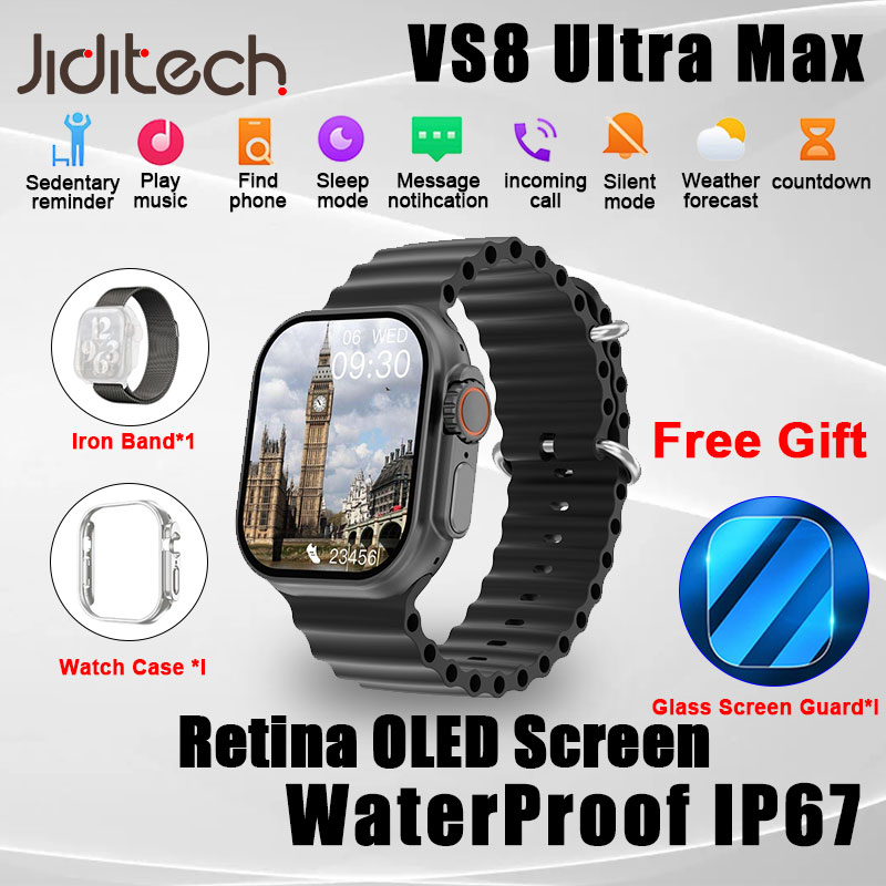 Jiditech Smart Watch VS8 Ultra Max Thermometer GPS Track Bluetooth