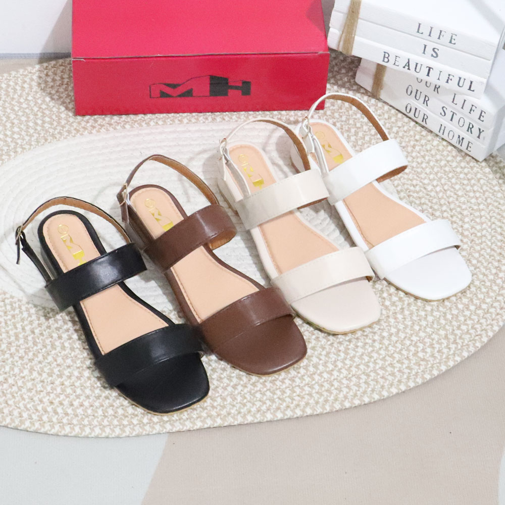 New Trend Women 1inch Heels with buckle Strap Style with box | Shopee ...