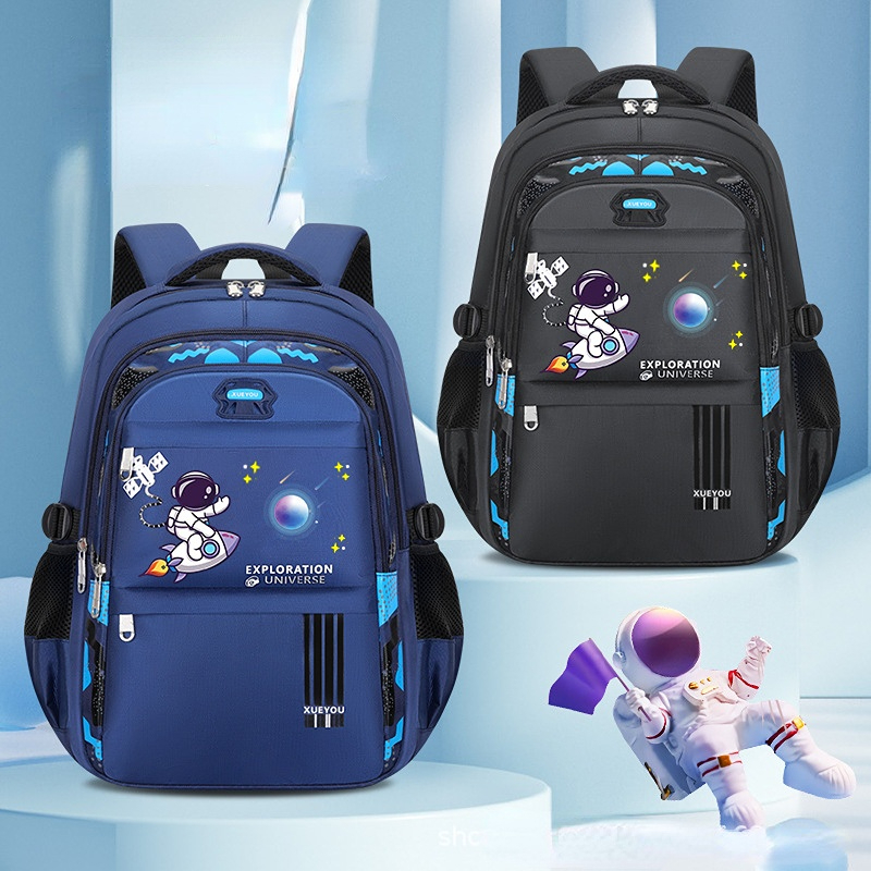 Astronaut Large School Bag with Keychain Durable for Kids Primary ...