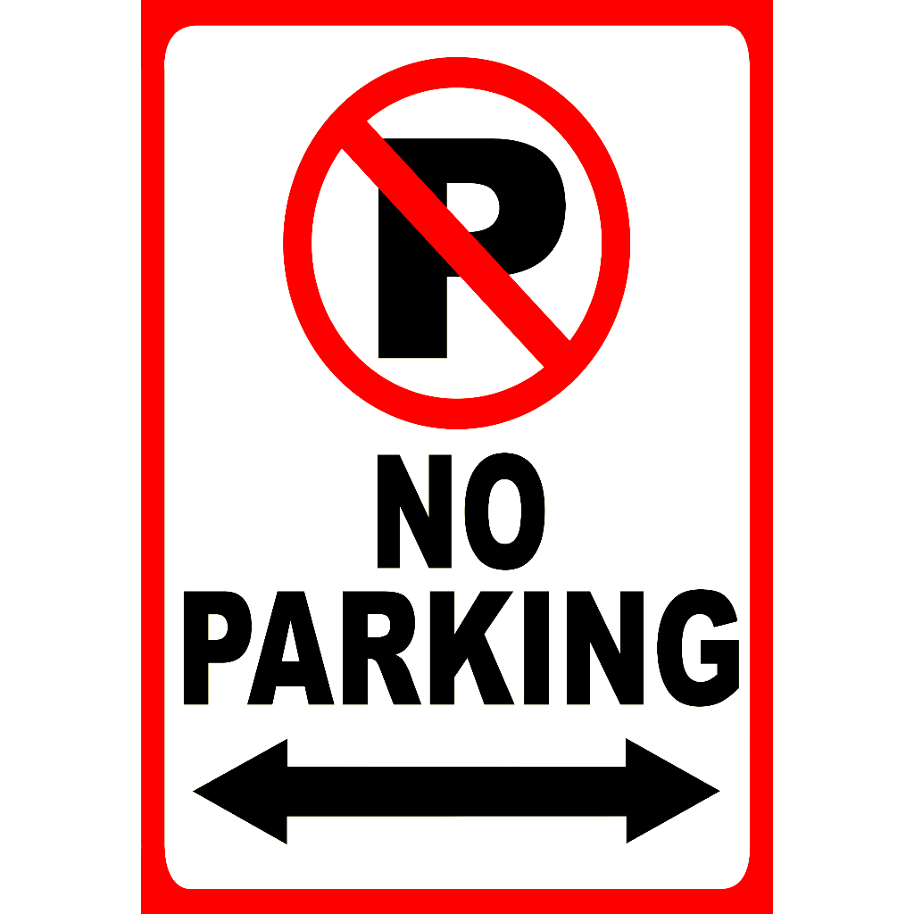 No Parking Sign Bawal Pumarada DONT BLOCK THE DRIVEWAY SIGN PVC Type or ...