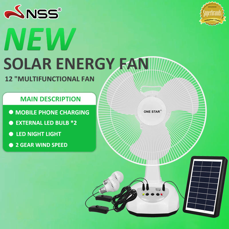 nss-12-14-solar-fan-with-panel-electric-fan-rechargeable-fan-with-led