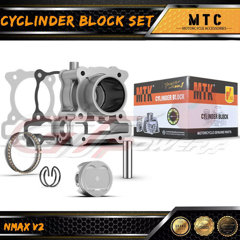 MTK Cylinder Block Set NMAX V2 STD Φ58MM | Shopee Philippines