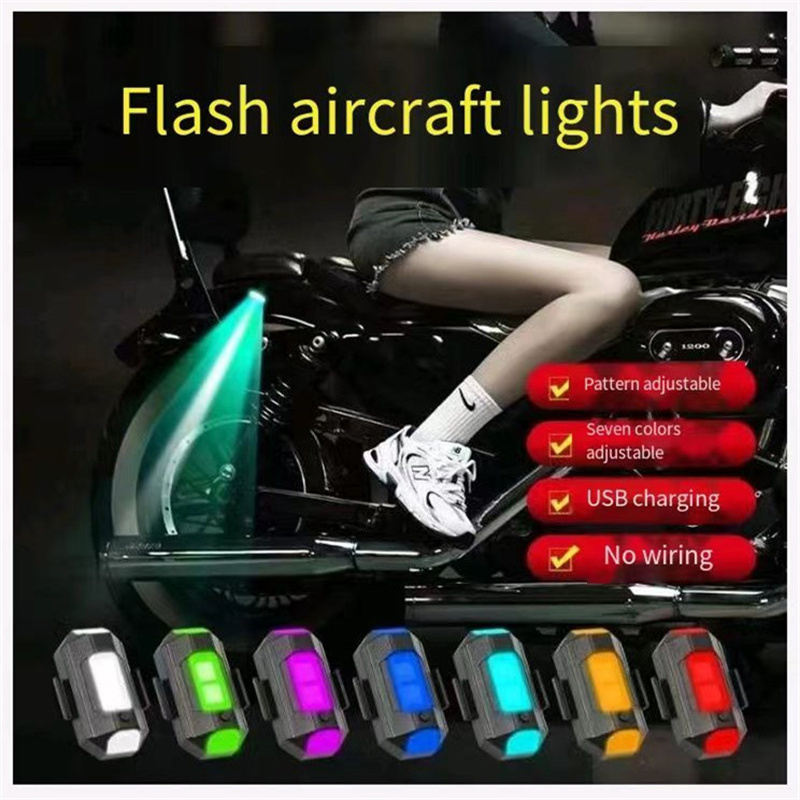 LED Drone Strobe Light Motorcycle Flashing Light 7 Colors Slow Fast